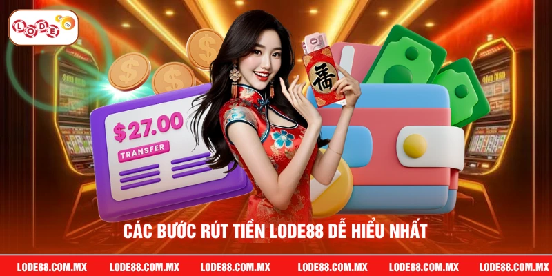 Các bước rút tiền LODE88 dễ hiểu nhất